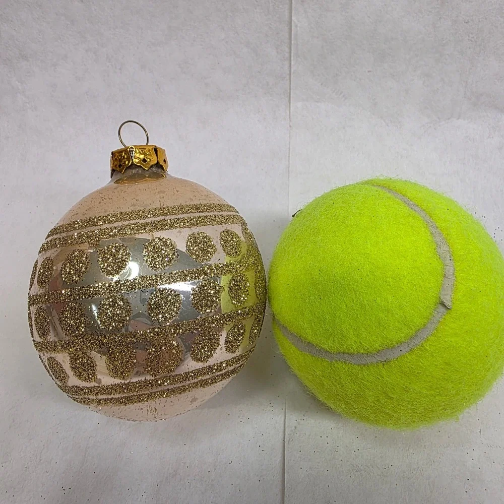 Vintage‎ Rauch Glass Ornaments Lot of 12 Gold Glitter Bows Round, Victoria GUC